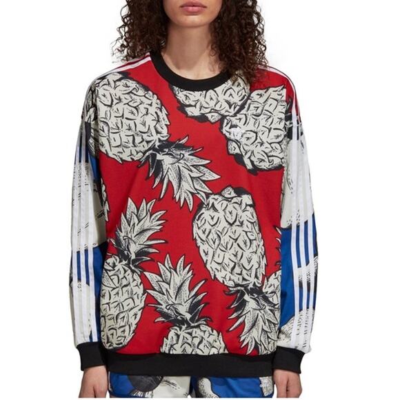 Adidas| X Farm Red Pineapple Boyfriend Sweater - Picture 12 of 13